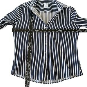 Brooks Brothers  Women's Striped Button-Up Shirt Size 12 Petites Old Money